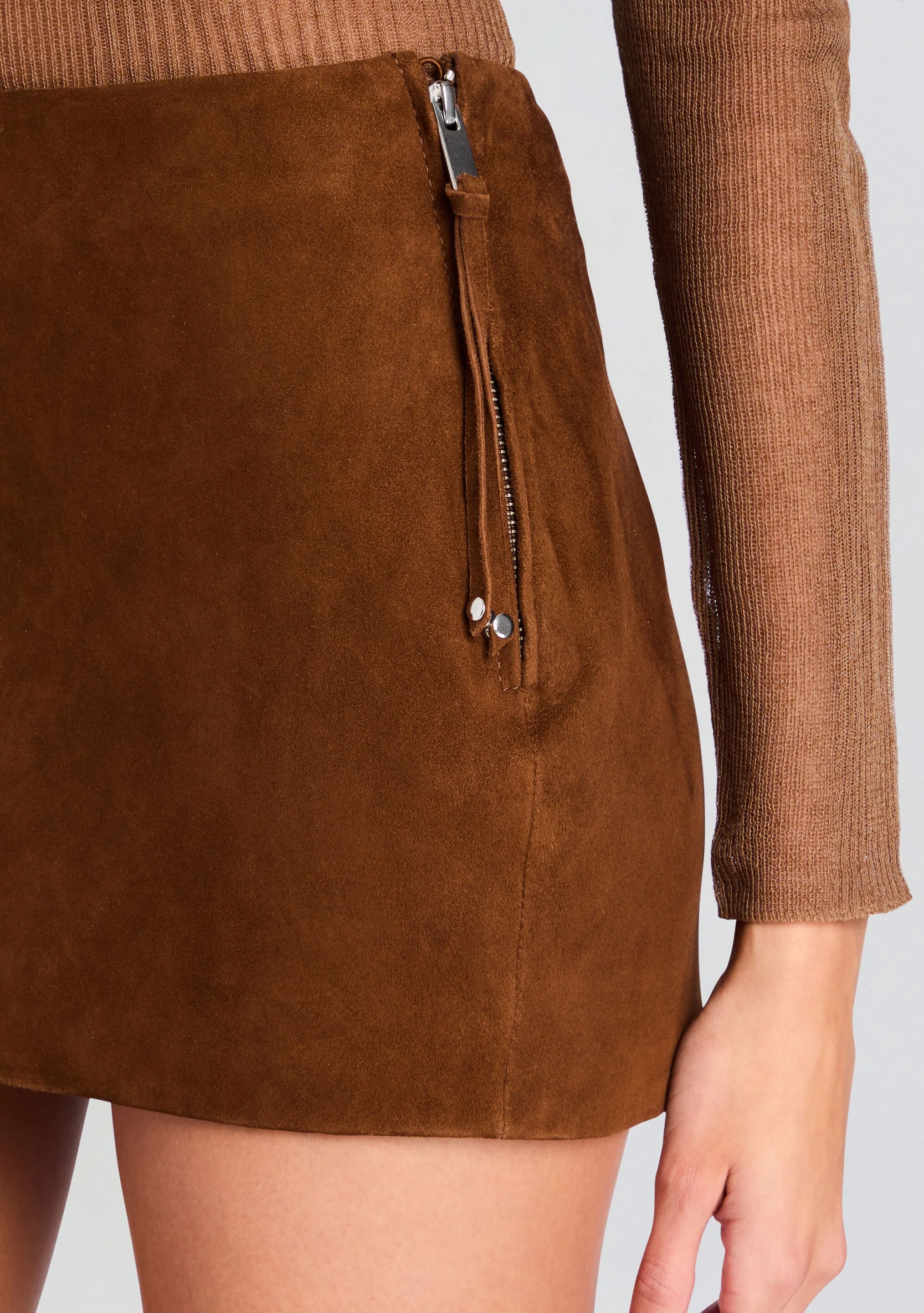Valerie Suede Leather Skirt - Image 2