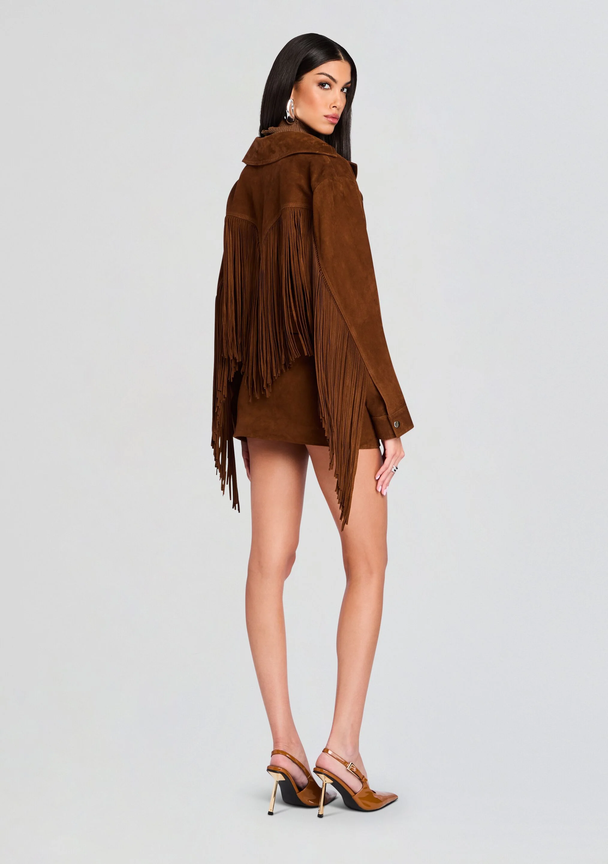 Valerie Suede Leather Skirt - Image 4