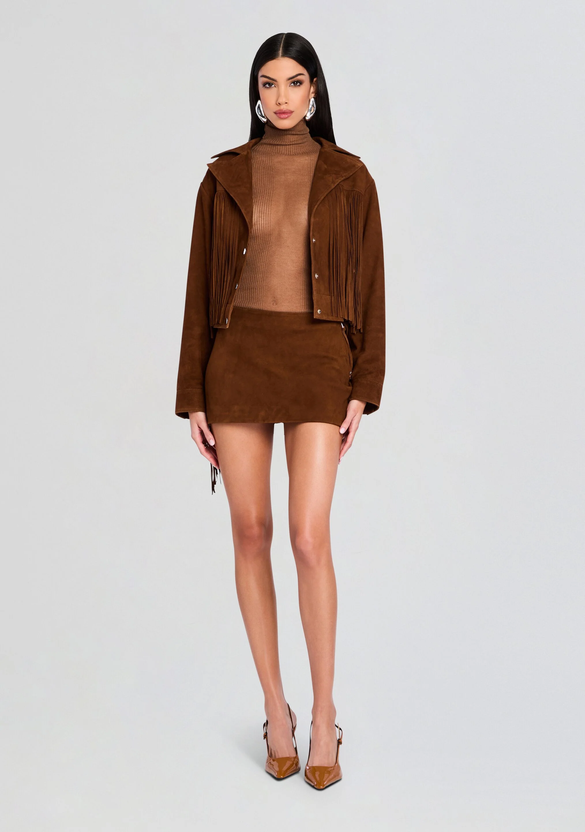 Valerie Suede Leather Skirt - Image 5