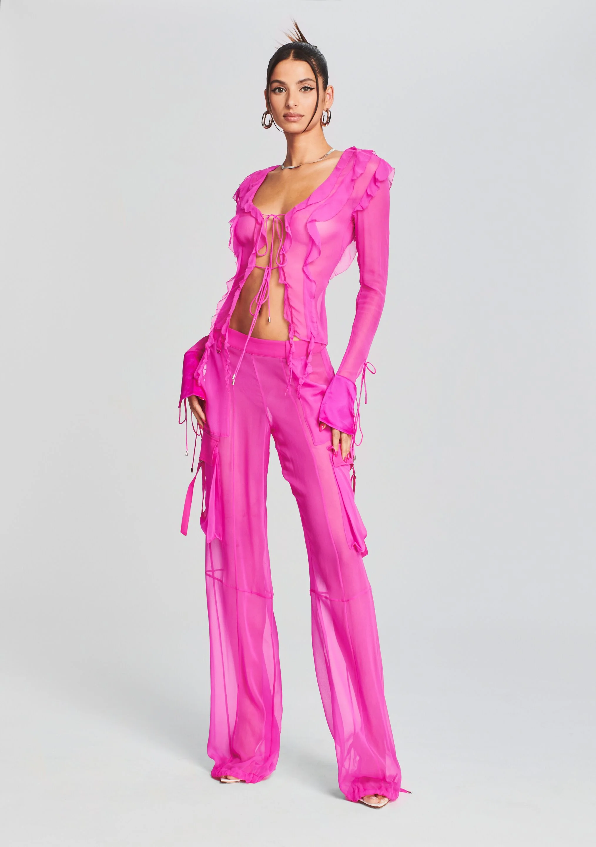 Viviane Silk Chiffon Pant - Image 2