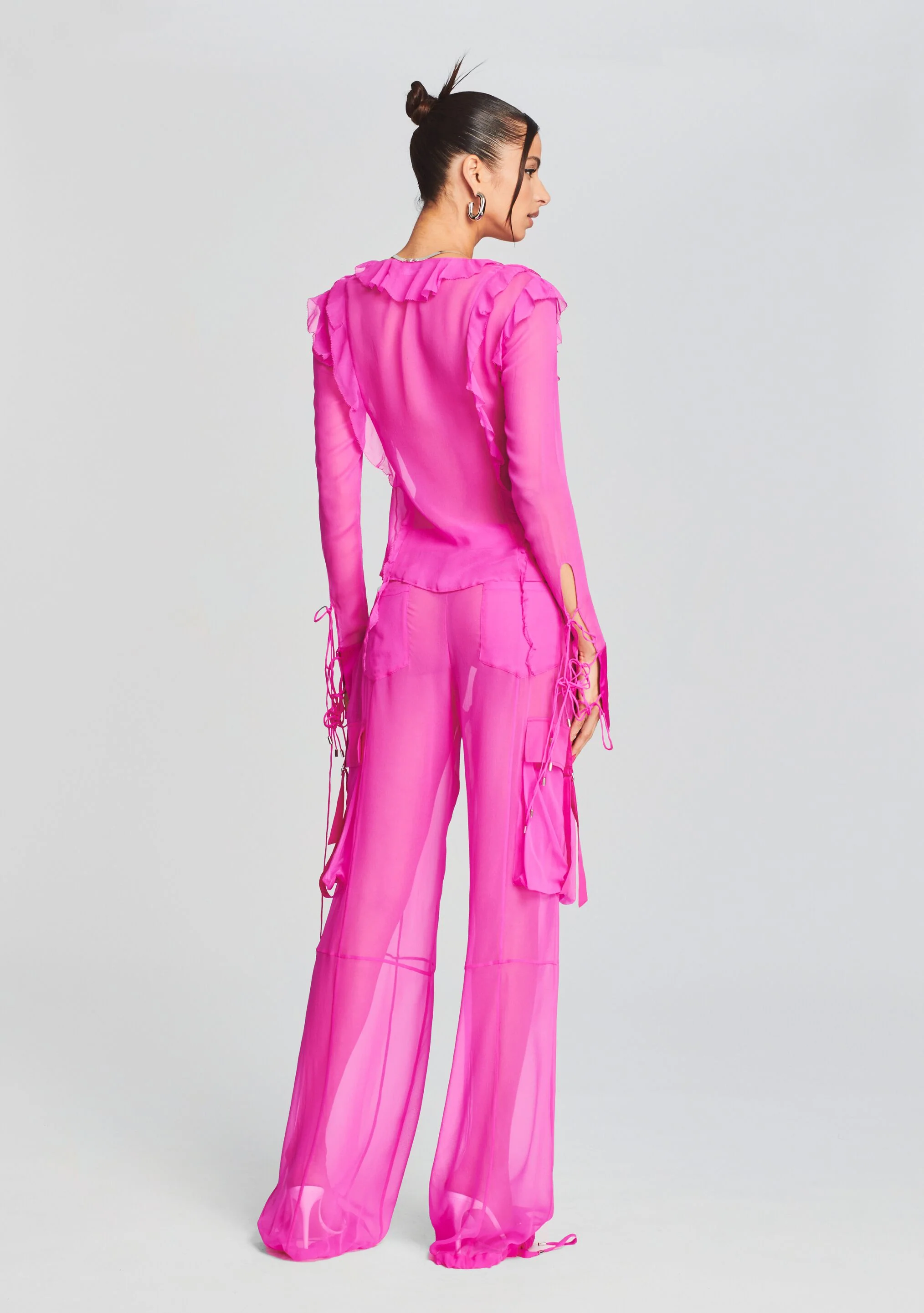 Viviane Silk Chiffon Pant - Image 4