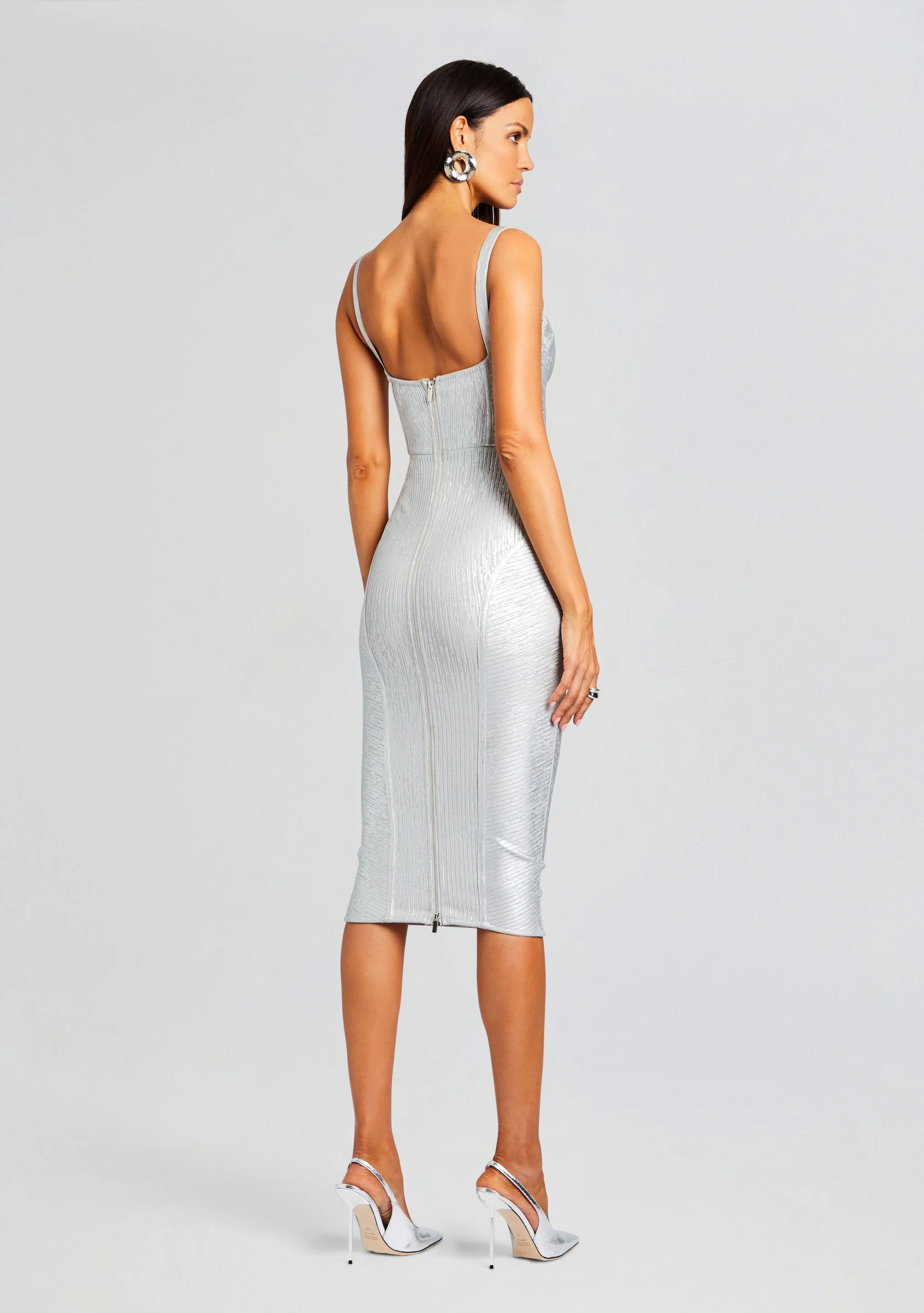 Zora Coated Knit Dress - Image 4